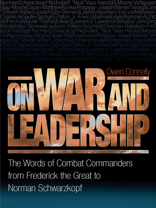 Title details for On War and Leadership by Michael Owen Connelly - Wait list